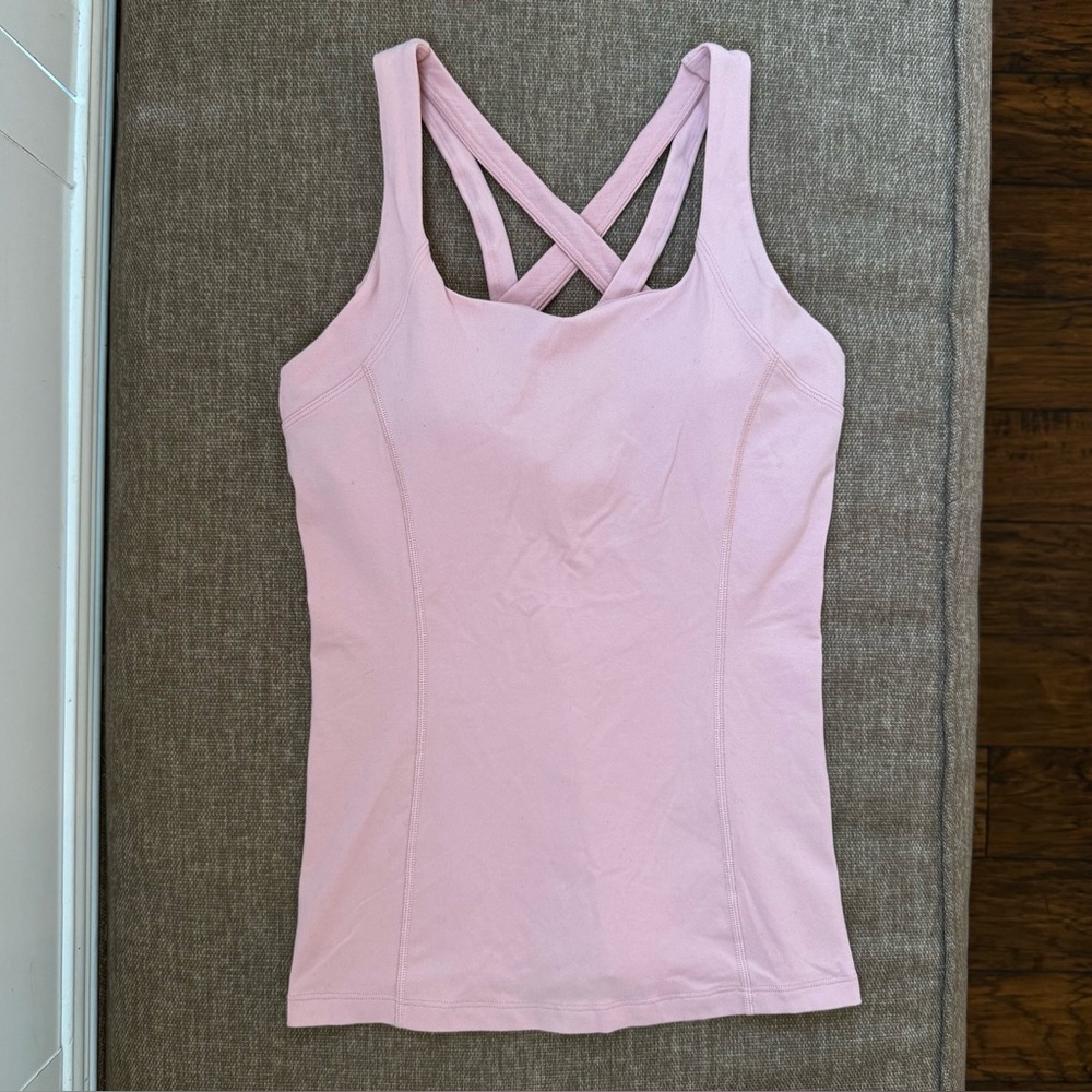 Lululemon Light Pink Cross It Off Tank Top Womens 6